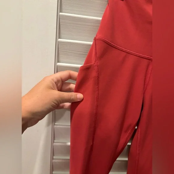 LULULEMON Wunder Train High-Rise Tight with Pockets 25" Vintage Rose Leggings 2 - Picture 5 of 12